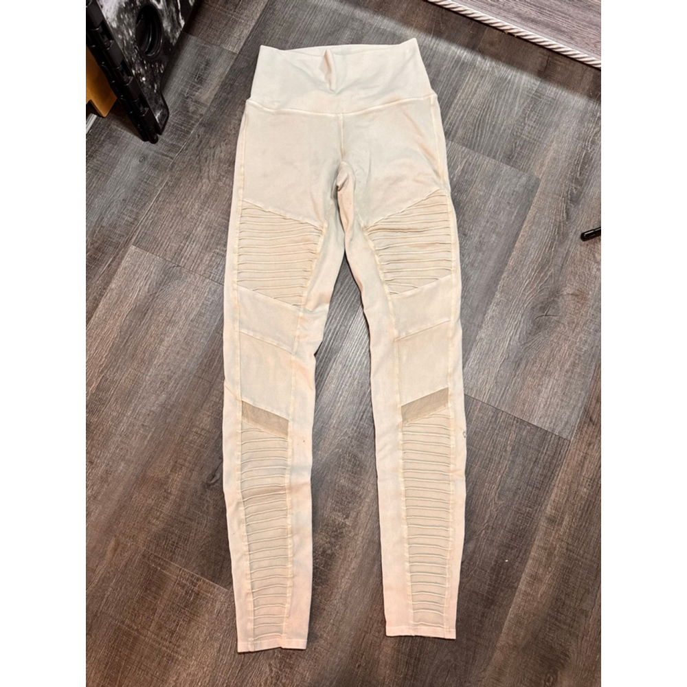 Women's Alo Yoga Beige Moto Leggings‎ XS